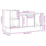 vidaXL TV skrinka biela 100x35x55 cm spracované drevo – Obrázok 12
