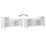 vidaXL TV skrinka biela 100x35x55 cm spracované drevo – Obrázok 9