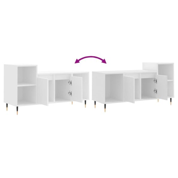 vidaXL TV skrinka biela 100x35x55 cm spracované drevo – Obrázok 9