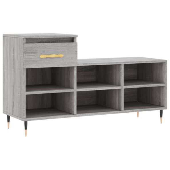 vidaXL Botník sivý dub sonoma 102x36x60 cm spracované drevo – Obrázok 2
