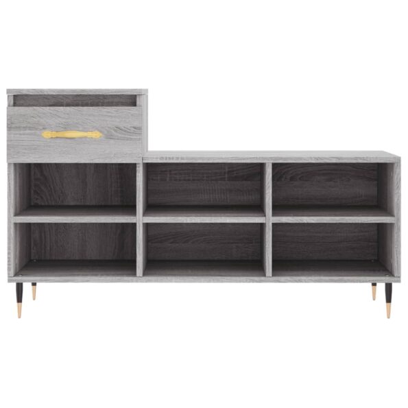vidaXL Botník sivý dub sonoma 102x36x60 cm spracované drevo – Obrázok 5