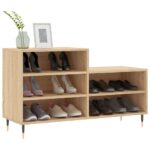 vidaXL Botník dub sonoma 102x36x60 cm spracované drevo – Obrázok 3