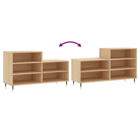 vidaXL Botník dub sonoma 102x36x60 cm spracované drevo – Obrázok 7