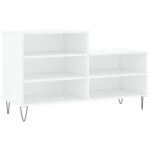 vidaXL Botník biely 102x36x60 cm spracované drevo – Obrázok 2