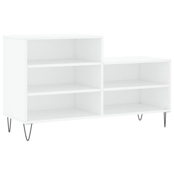 vidaXL Botník biely 102x36x60 cm spracované drevo – Obrázok 2