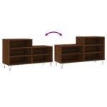 vidaXL Botník hnedý dub 102x36x60 cm spracované drevo – Obrázok 7
