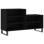 vidaXL Botník čierny 102x36x60 cm spracované drevo – Obrázok 2