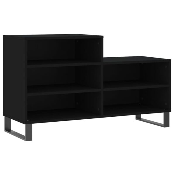 vidaXL Botník čierny 102x36x60 cm spracované drevo – Obrázok 2
