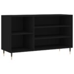 vidaXL Botník čierny 102x36x60 cm spracované drevo – Obrázok 2