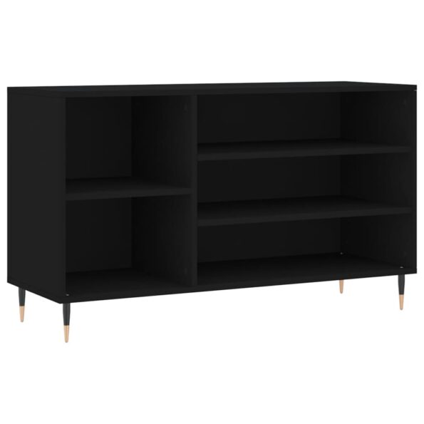 vidaXL Botník čierny 102x36x60 cm spracované drevo – Obrázok 2