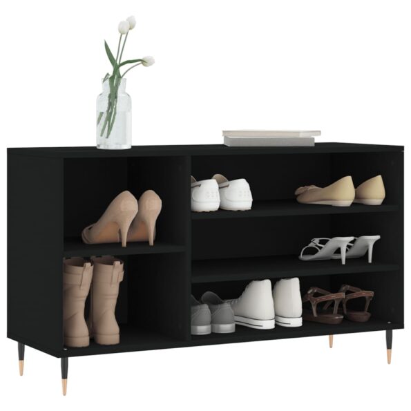 vidaXL Botník čierny 102x36x60 cm spracované drevo – Obrázok 3