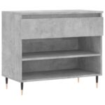 vidaXL Botník betónovo sivý 70x36x60 cm spracované drevo – Obrázok 2