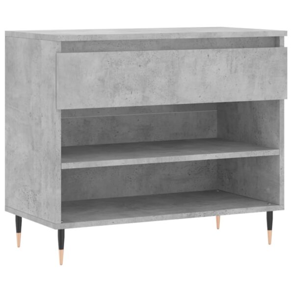 vidaXL Botník betónovo sivý 70x36x60 cm spracované drevo – Obrázok 2