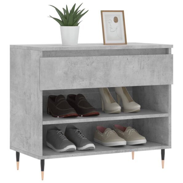 vidaXL Botník betónovo sivý 70x36x60 cm spracované drevo – Obrázok 3