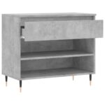 vidaXL Botník betónovo sivý 70x36x60 cm spracované drevo – Obrázok 5