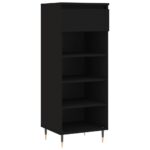 vidaXL Botník čierny 40x36x105 cm spracované drevo – Obrázok 2