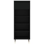 vidaXL Botník čierny 40x36x105 cm spracované drevo – Obrázok 5