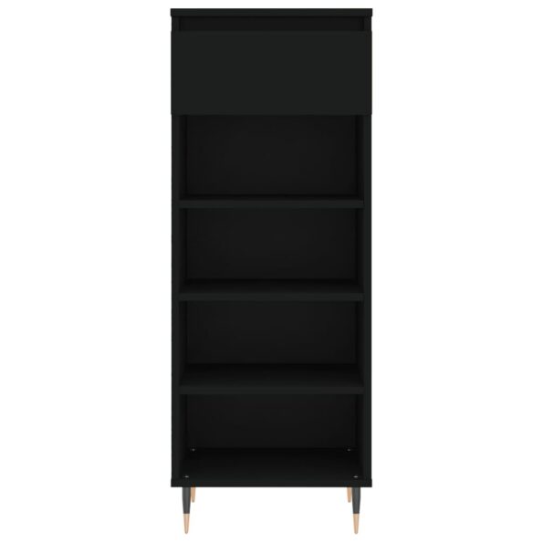 vidaXL Botník čierny 40x36x105 cm spracované drevo – Obrázok 5