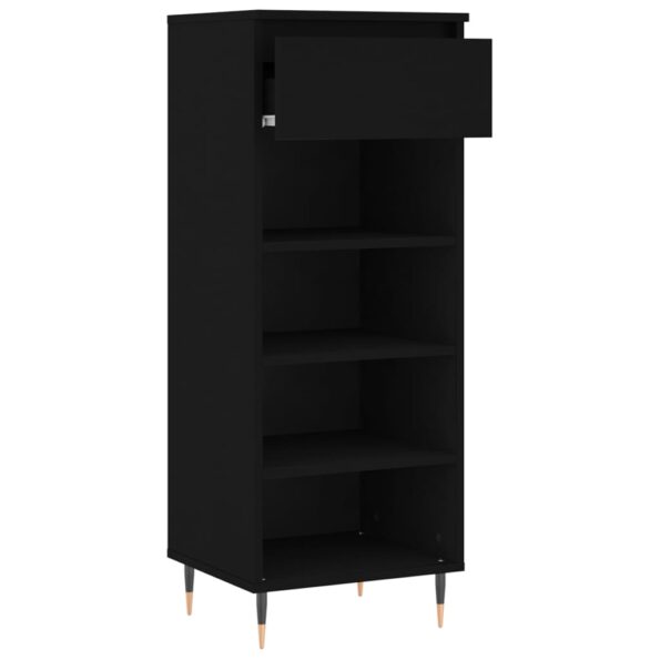 vidaXL Botník čierny 40x36x105 cm spracované drevo – Obrázok 6