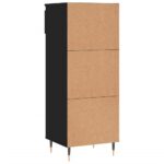 vidaXL Botník čierny 40x36x105 cm spracované drevo – Obrázok 8
