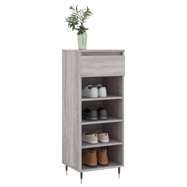vidaXL Botník sivý dub sonoma 40x36x105 cm spracované drevo – Obrázok 3
