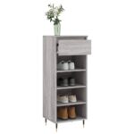vidaXL Botník sivý dub sonoma 40x36x105 cm spracované drevo – Obrázok 4