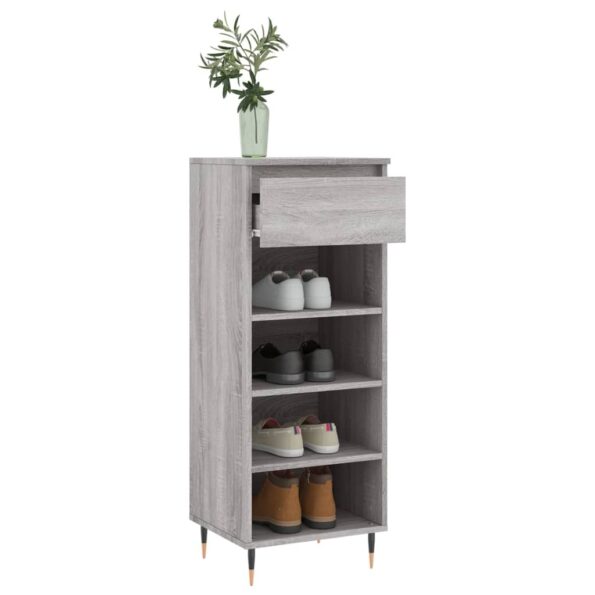vidaXL Botník sivý dub sonoma 40x36x105 cm spracované drevo – Obrázok 4