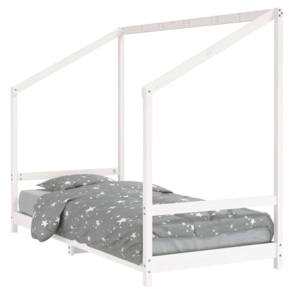 vidaXL Rám detskej postele biely 90x200 cm masívna borovica – Obrázok 2
