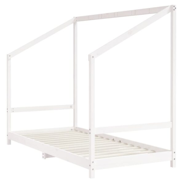 vidaXL Rám detskej postele biely 90x200 cm masívna borovica – Obrázok 3