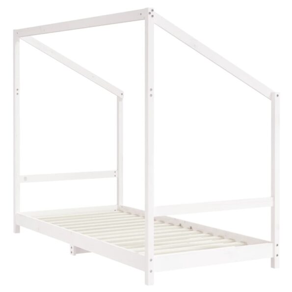 vidaXL Rám detskej postele biely 90x200 cm masívna borovica – Obrázok 6