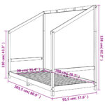 vidaXL Rám detskej postele biely 90x200 cm masívna borovica – Obrázok 9
