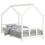vidaXL Rám detskej postele biely 90x200 cm masívna borovica – Obrázok 2
