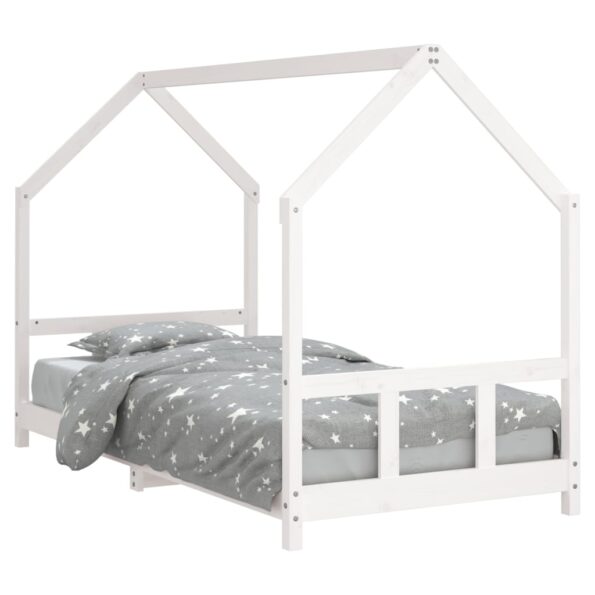 vidaXL Rám detskej postele biely 90x200 cm masívna borovica – Obrázok 2