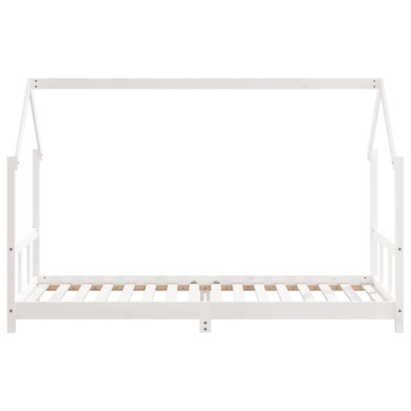 vidaXL Rám detskej postele biely 90x200 cm masívna borovica – Obrázok 4
