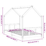 vidaXL Rám detskej postele biely 90x200 cm masívna borovica – Obrázok 9