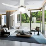 vidaXL Ozdobný stropný ventilátor s osvetlením 128 cm biely – Obrázok 4