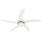 vidaXL Ozdobný stropný ventilátor s osvetlením 128 cm biely – Obrázok 5