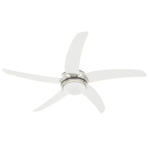 vidaXL Ozdobný stropný ventilátor s osvetlením 128 cm biely – Obrázok 5