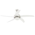 vidaXL Ozdobný stropný ventilátor s osvetlením 128 cm biely – Obrázok 6