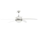 vidaXL Ozdobný stropný ventilátor s osvetlením 128 cm biely – Obrázok 7