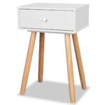 vidaXL Biele nočné stolíky, 2 ks, masívne borovicové drevo, 40x30x61 cm – Obrázok 4
