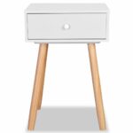 vidaXL Biele nočné stolíky, 2 ks, masívne borovicové drevo, 40x30x61 cm – Obrázok 5