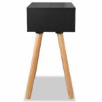vidaXL Čierne nočné stolíky, 2 ks, masívne borovicové drevo, 40x30x61 cm – Obrázok 7