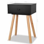 vidaXL Čierne nočné stolíky, 2 ks, masívne borovicové drevo, 40x30x61 cm – Obrázok 8
