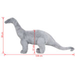 vidaXL Stojaca plyšová hračka, dinosaurus Brachiosaurus, zelený XXL – Obrázok 5