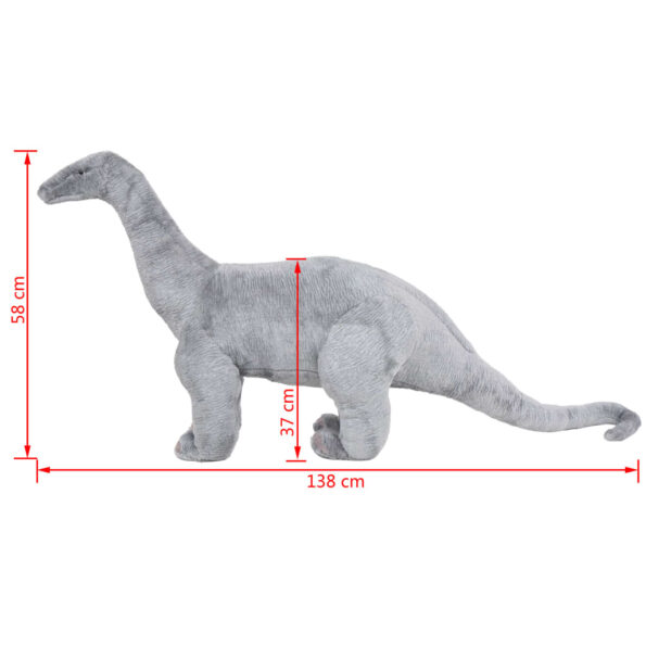 vidaXL Stojaca plyšová hračka, dinosaurus Brachiosaurus, zelený XXL – Obrázok 5