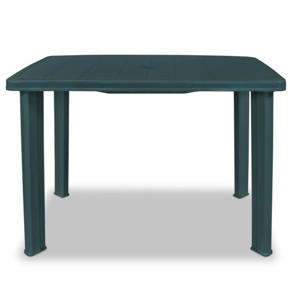 vidaXL Záhradný stôl, zelený 101x68x72 cm, plast – Obrázok 2
