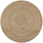 vidaXL Pletený okrúhly koberček z juty, 150 cm