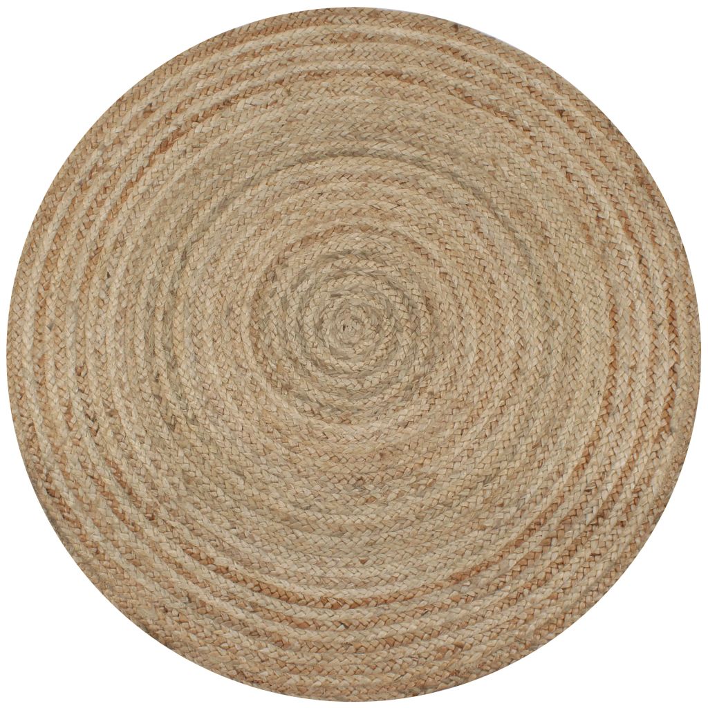 VXL8718475574002_a_en_hd_1.jpg vidaXL Pletený okrúhly koberček z juty, 150 cm – Obrázok 1