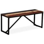 vidaXL Lavička, recyklovaný masív 110x35x45 cm